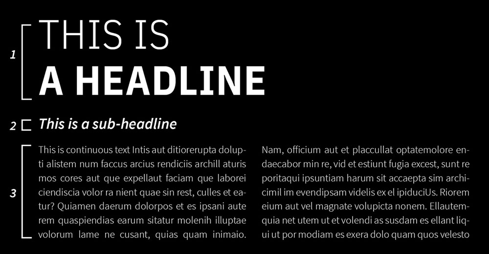 the selected fonts displayed