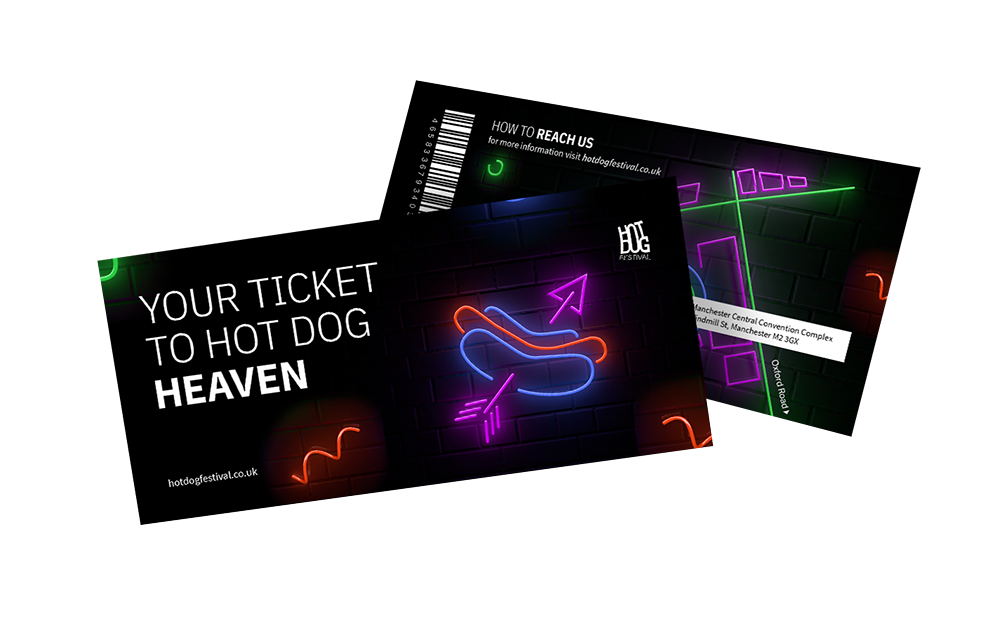 the tickets for the hot dog festival